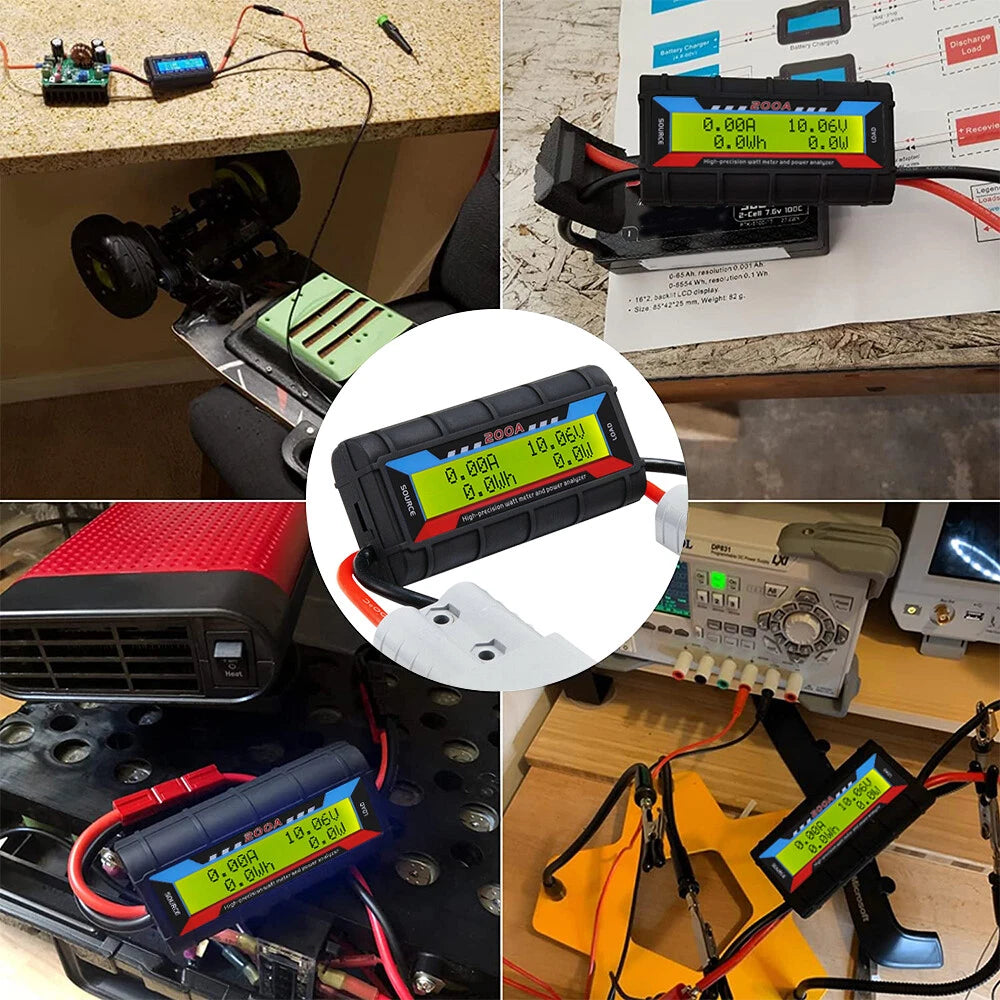 200A Digital LCD Amp Watt Meter Power Analyser Solar Caravan+ Anderson Plug