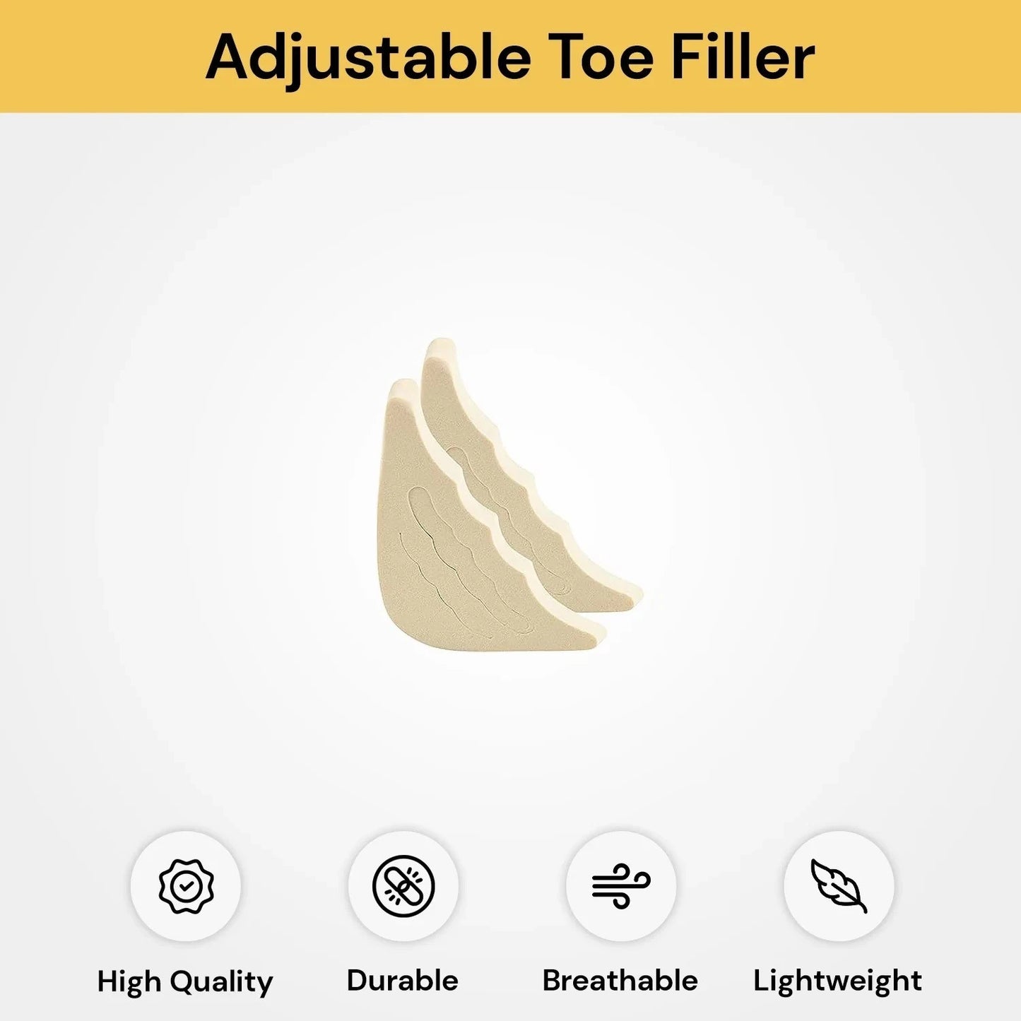 1 pair Shoe Filler Adjustment Thick Forefoot Insert Toe Pain Relief shoe