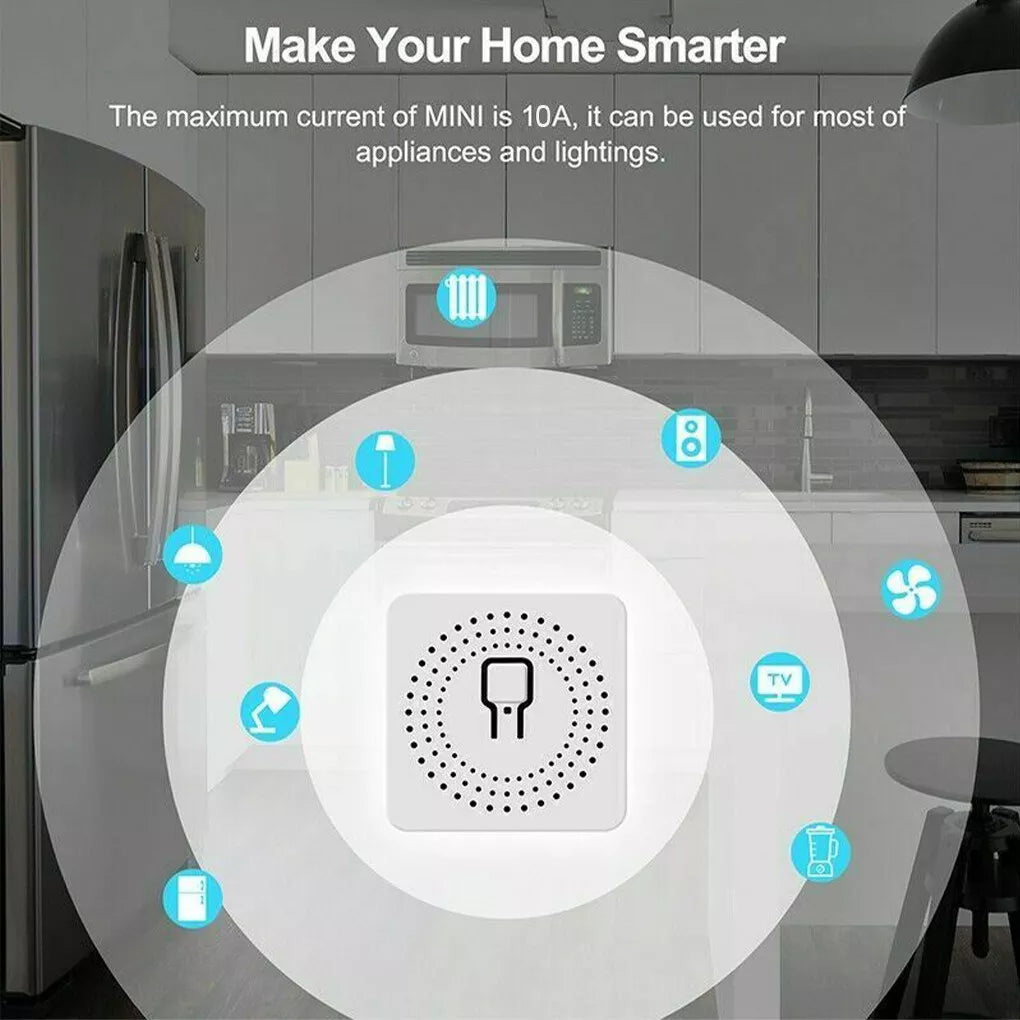Smart WiFi Light Switch 16 Amp Mini Module Work for APP/Alexa/Google Home