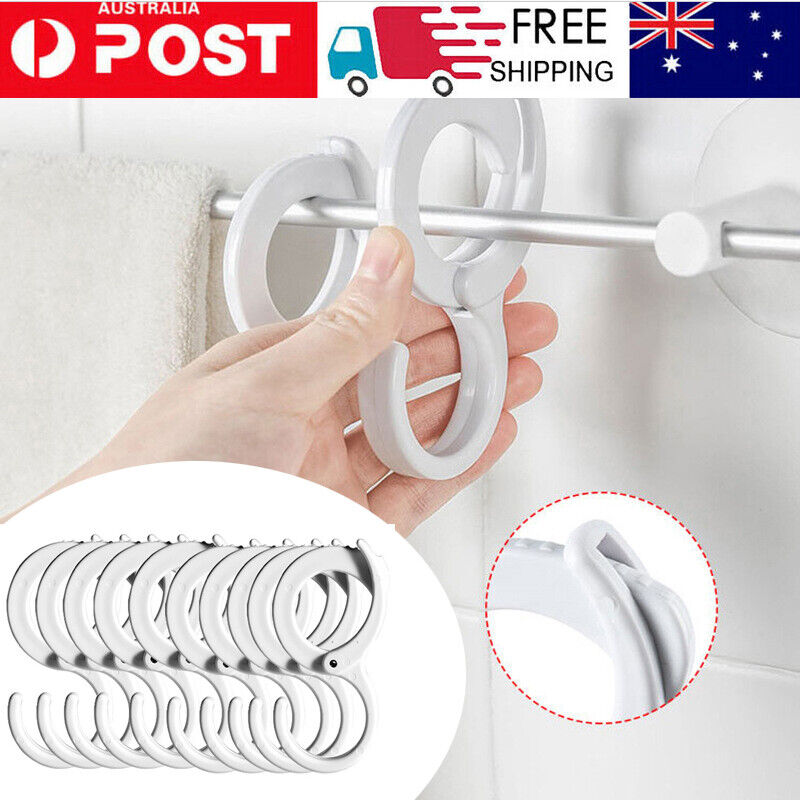 6pcs Kitchen Tool Hanging Hook Clothes Holder Plastic S Shaped Multifunctional