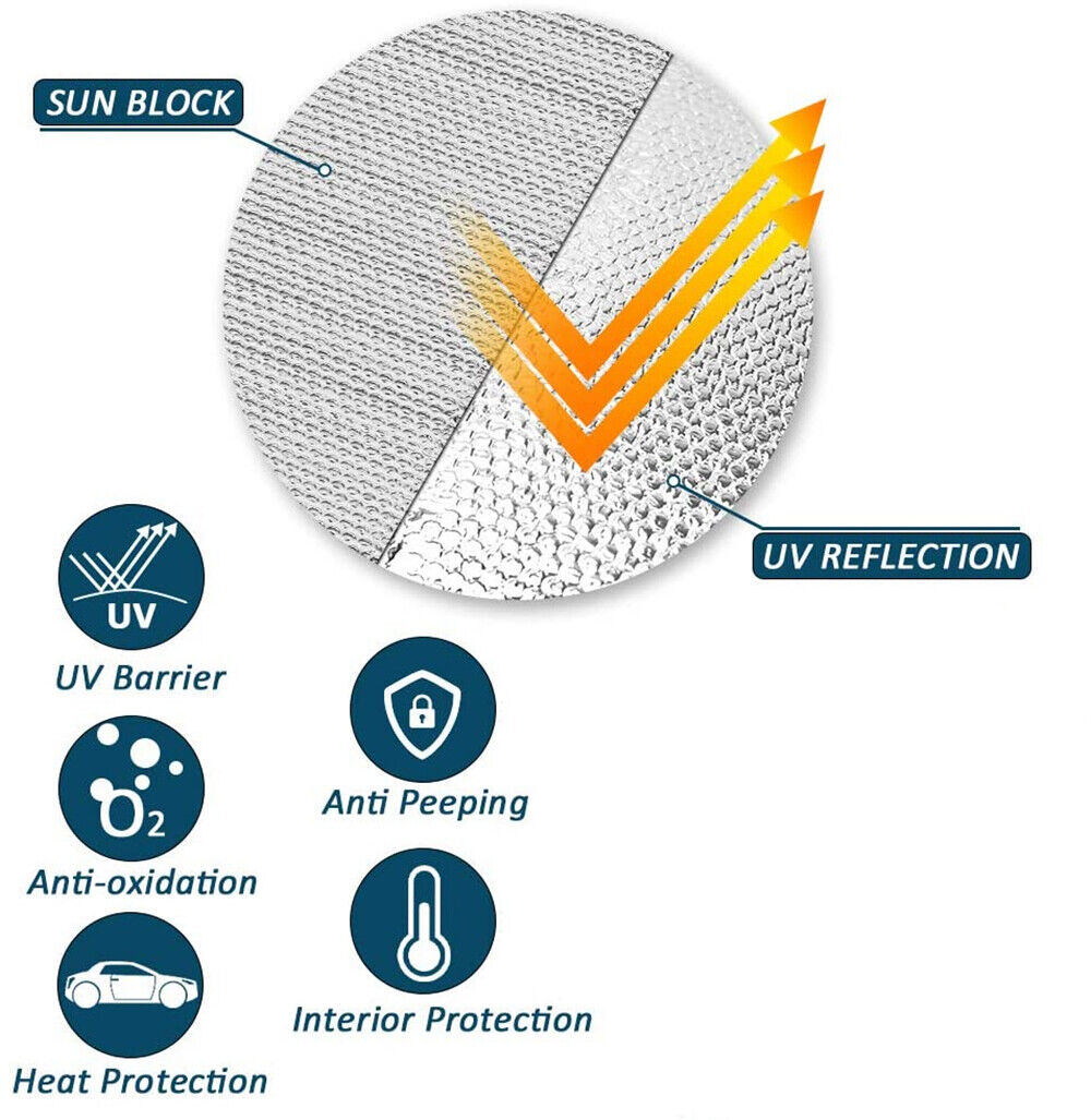 Sun Reflector Rool Car Windscreen Sun Shade Heat Reflective Windshield Front Rear Window