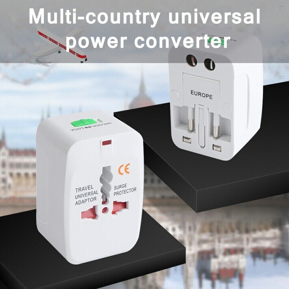 Universal International Travel Power Adapter Convertor Plug Power US/UK/AU/EU