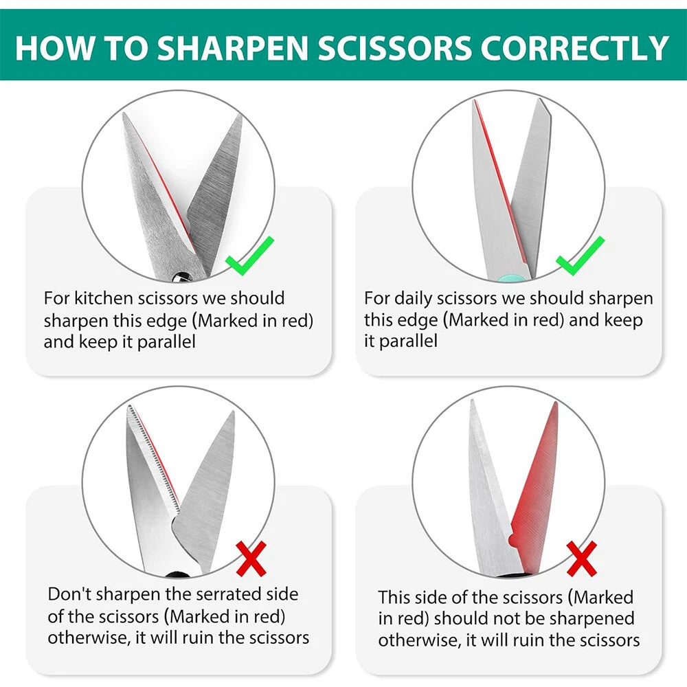 4-in-1 Knife and Scissors Sharpener - Multi-Stage Blade Care