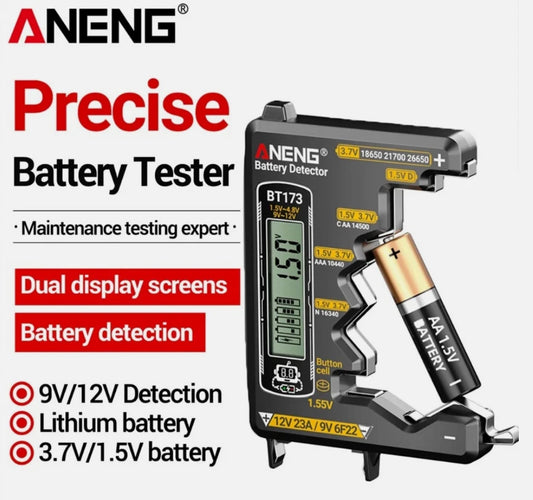 Universal Battery Tester ANENG BT173 Battery Detector Test C D AA AAA N 9V Cell