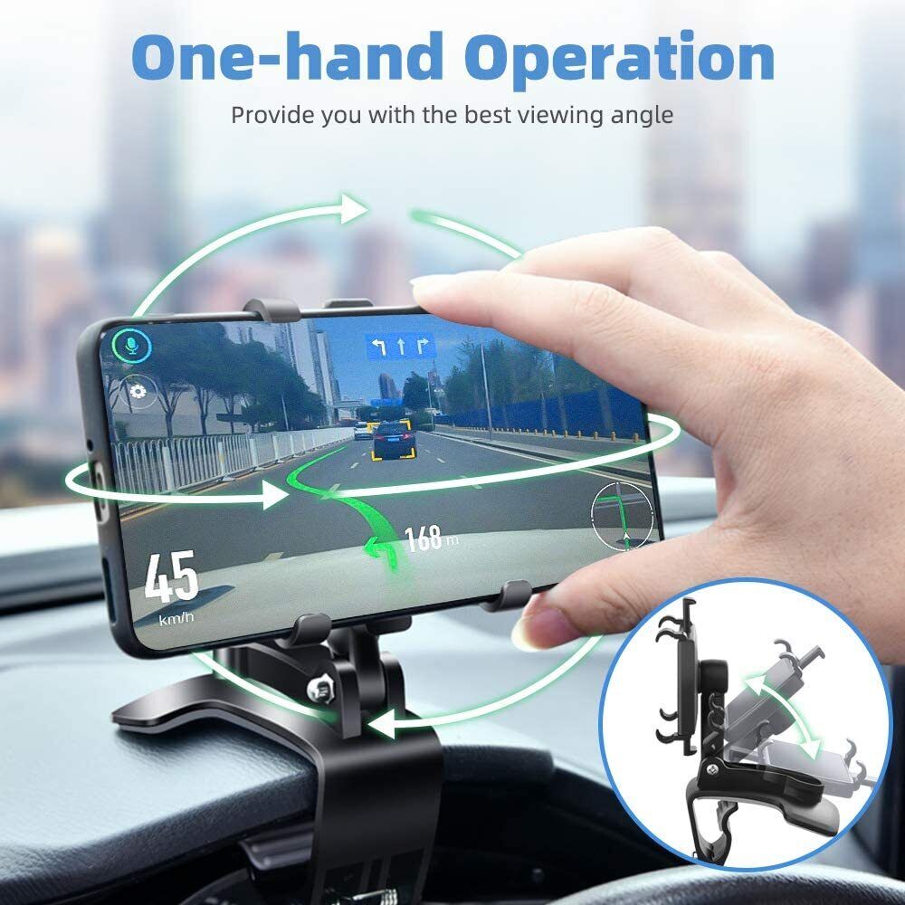 Multifunction 360° Rotation Dashboard Car Phone Holder Mount GPS Stand Cradle Clamp