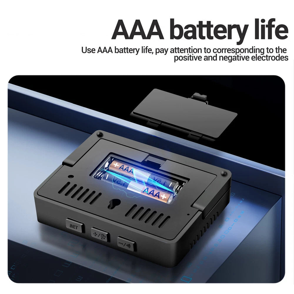 Thermometer Indoor Digital LCD Hygrometer Temperature Humidity Meter Alarm Clock