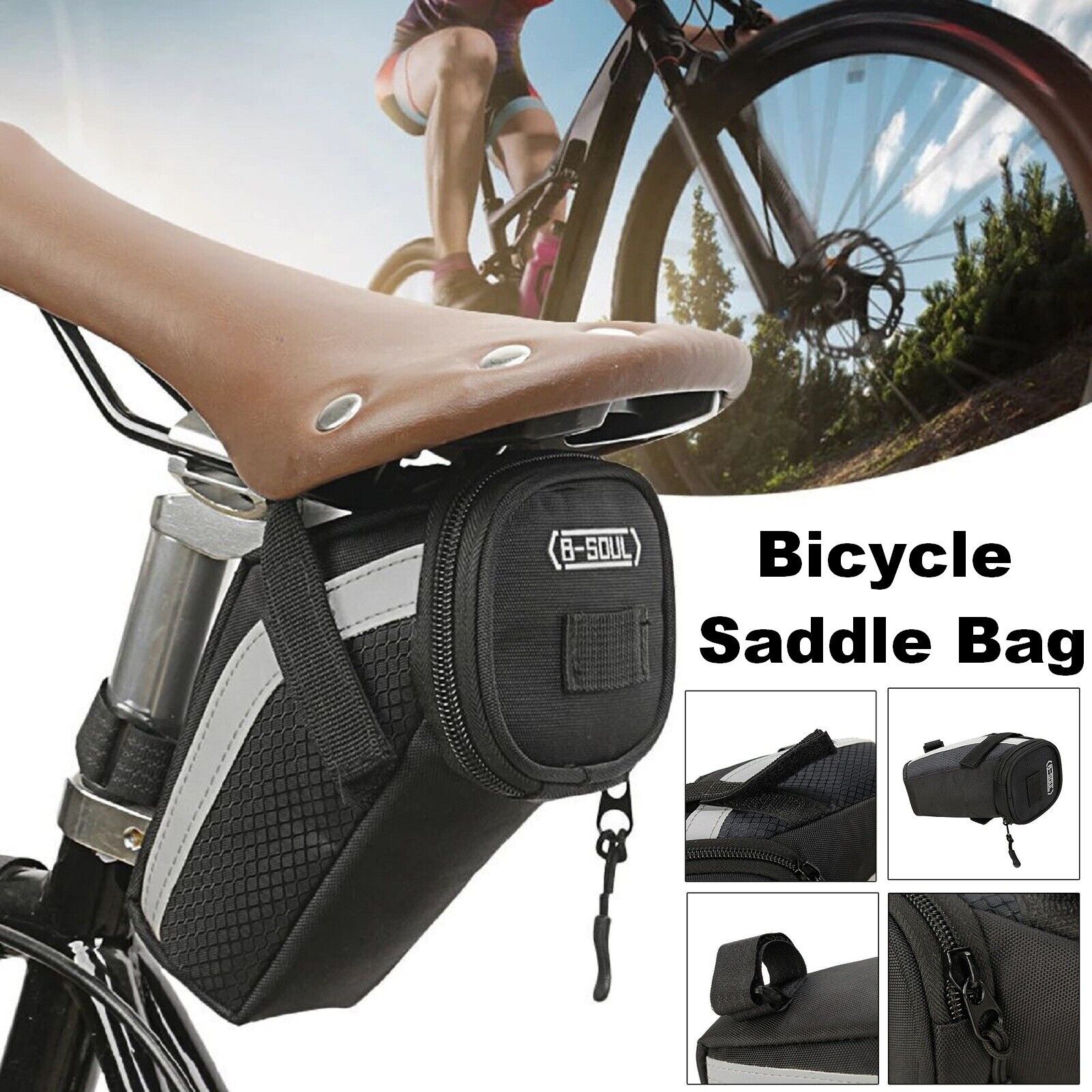 Bike Seat Bag Bicycle Saddle Bags Cycling Rear Storage Pouch Outdoor Waterproof