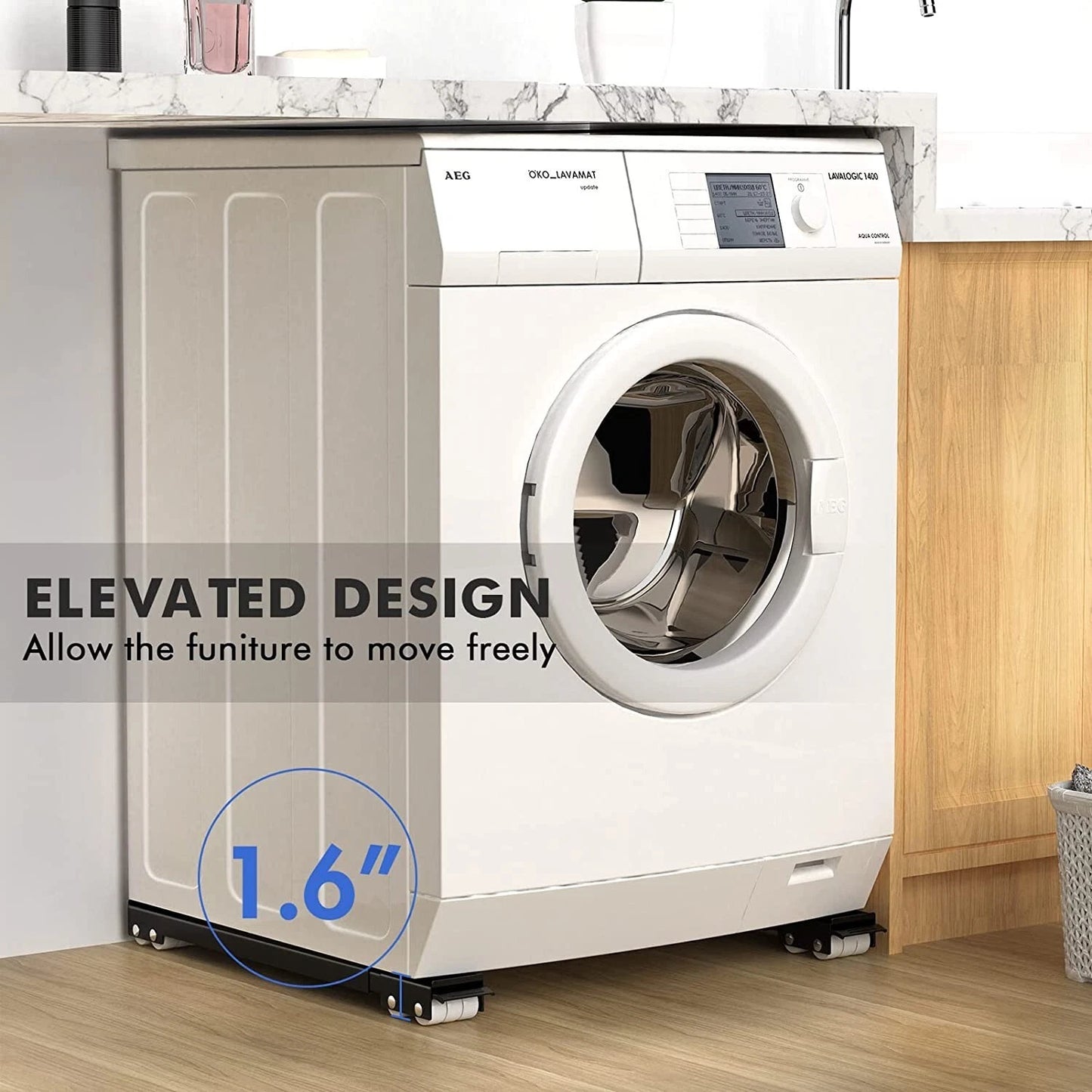 Appliance Rollers Dolly Washing Machine Base Extendable Mover for Dryer+ Lifter