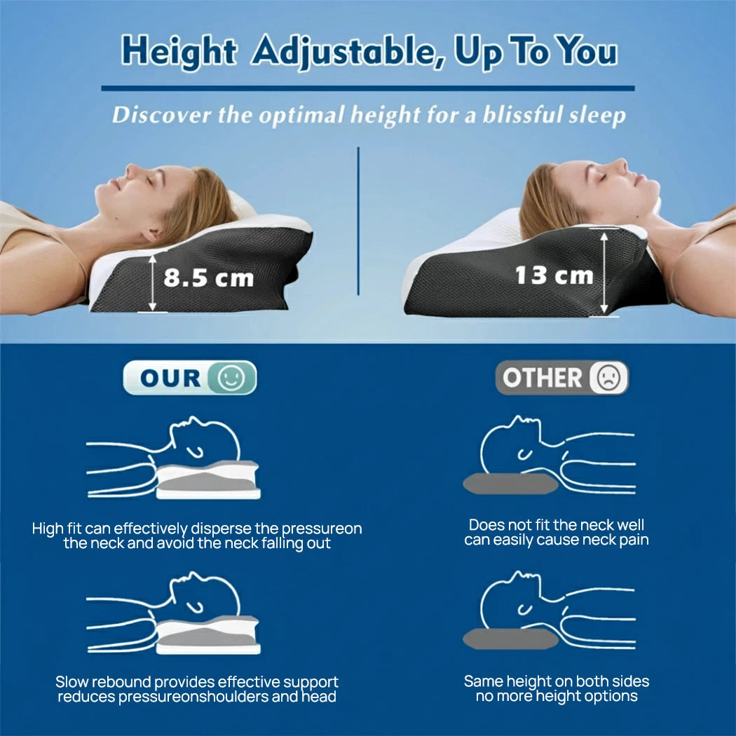 Ergonomic Cervical Pillow Memory Foam Pillow Cooling Neck Support Pillow