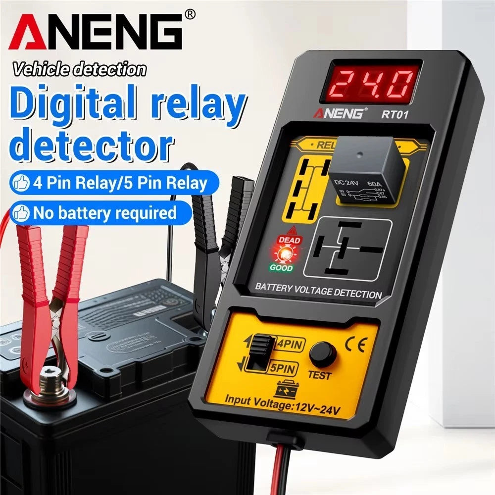 Car Relay Tester Auto Relay Diagnostic Tool 12-24V Car Battery Voltage Detector