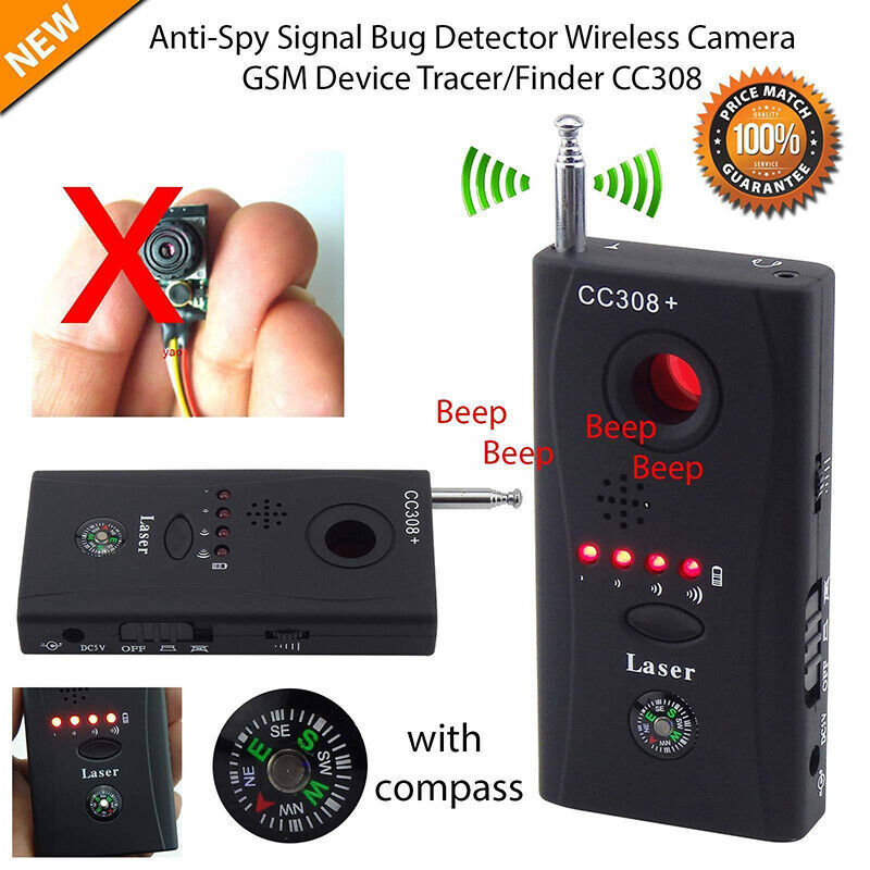 Camera Laser Lens GSM Finder RF Signal Bug Detector Anti-Spy Device