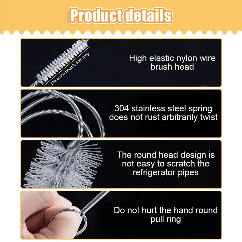 5PC Refrigerator Drain Hole Dredging Tool Clean Brush Set Can Dredging Hole Clog