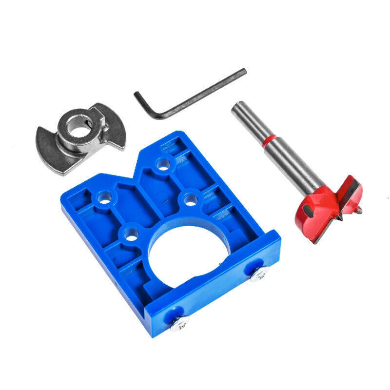 35mm Concealed Hinge Hole Jig Kitchen Cabinet Doors With Drill Bit Tool Set