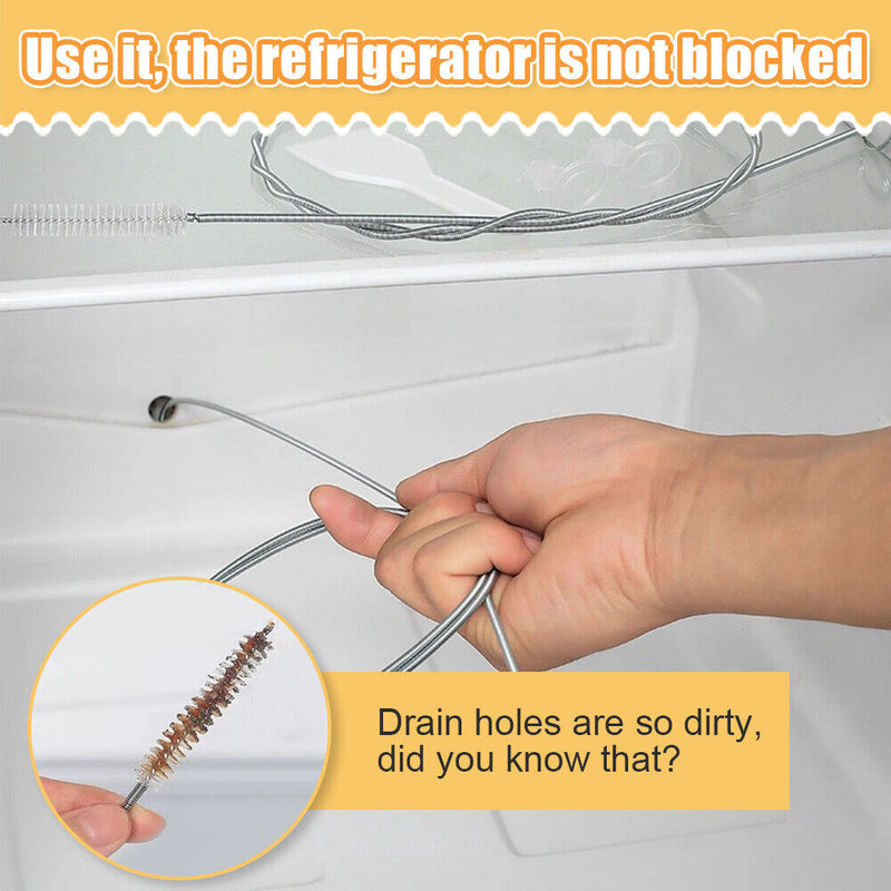 5PC Refrigerator Drain Hole Dredging Tool Clean Brush Set Can Dredging Hole Clog