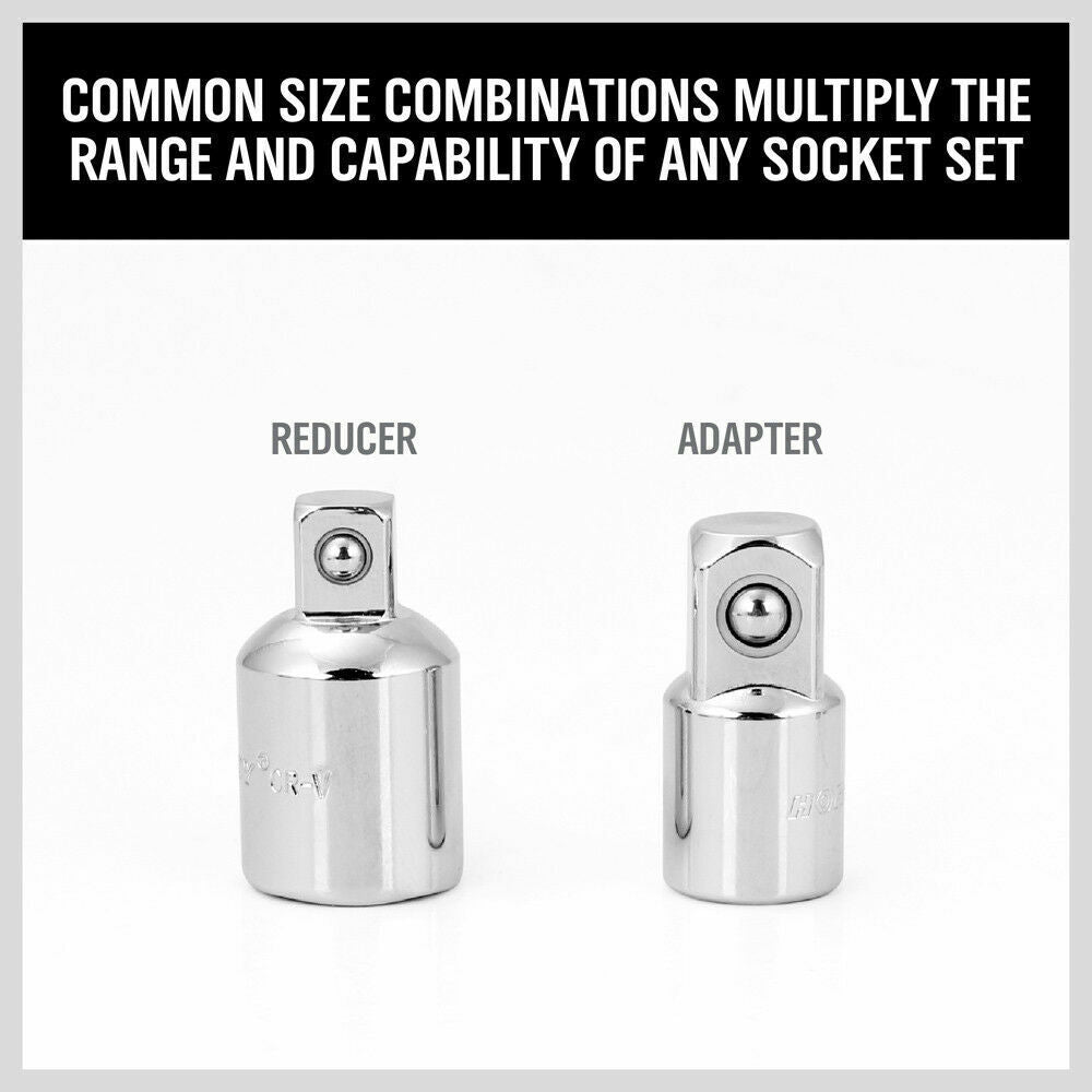 4pc pcs Socket Nut Drive Reducer Adapter 1/4" 3/8" 1/2" Converter Increaser