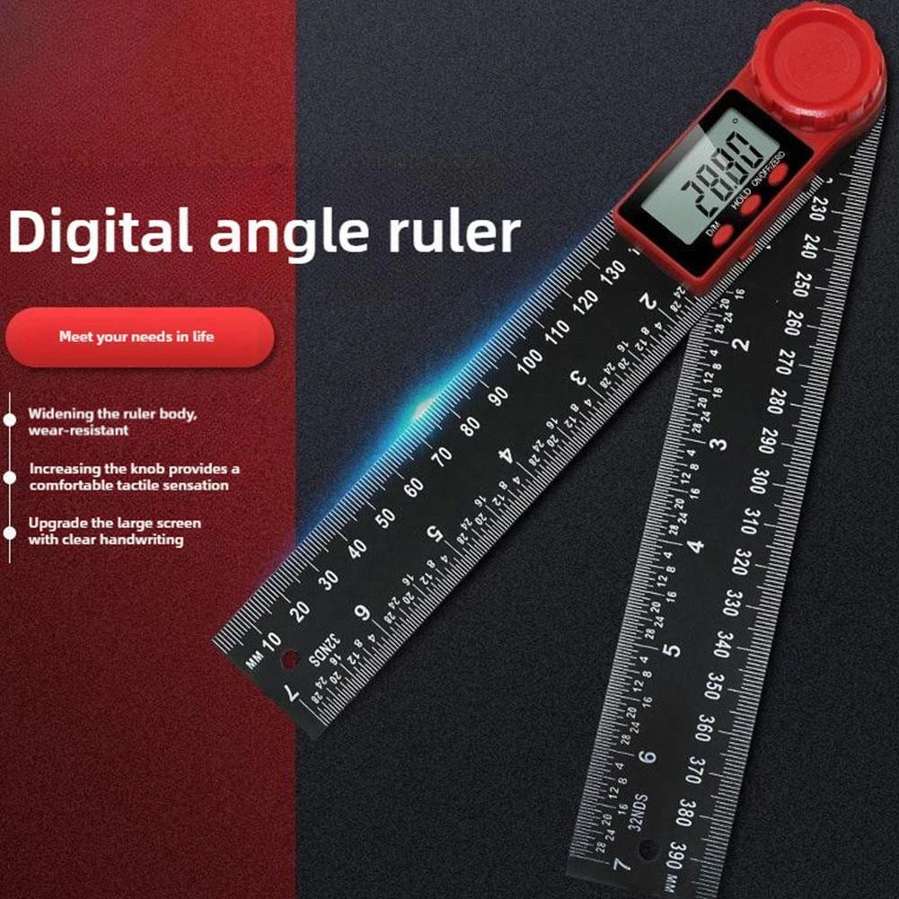 Angle Reader Ruler 2 in 1 Digital Angle Finder Protractor (8 In/200 mm) Measuring Ruler D ...