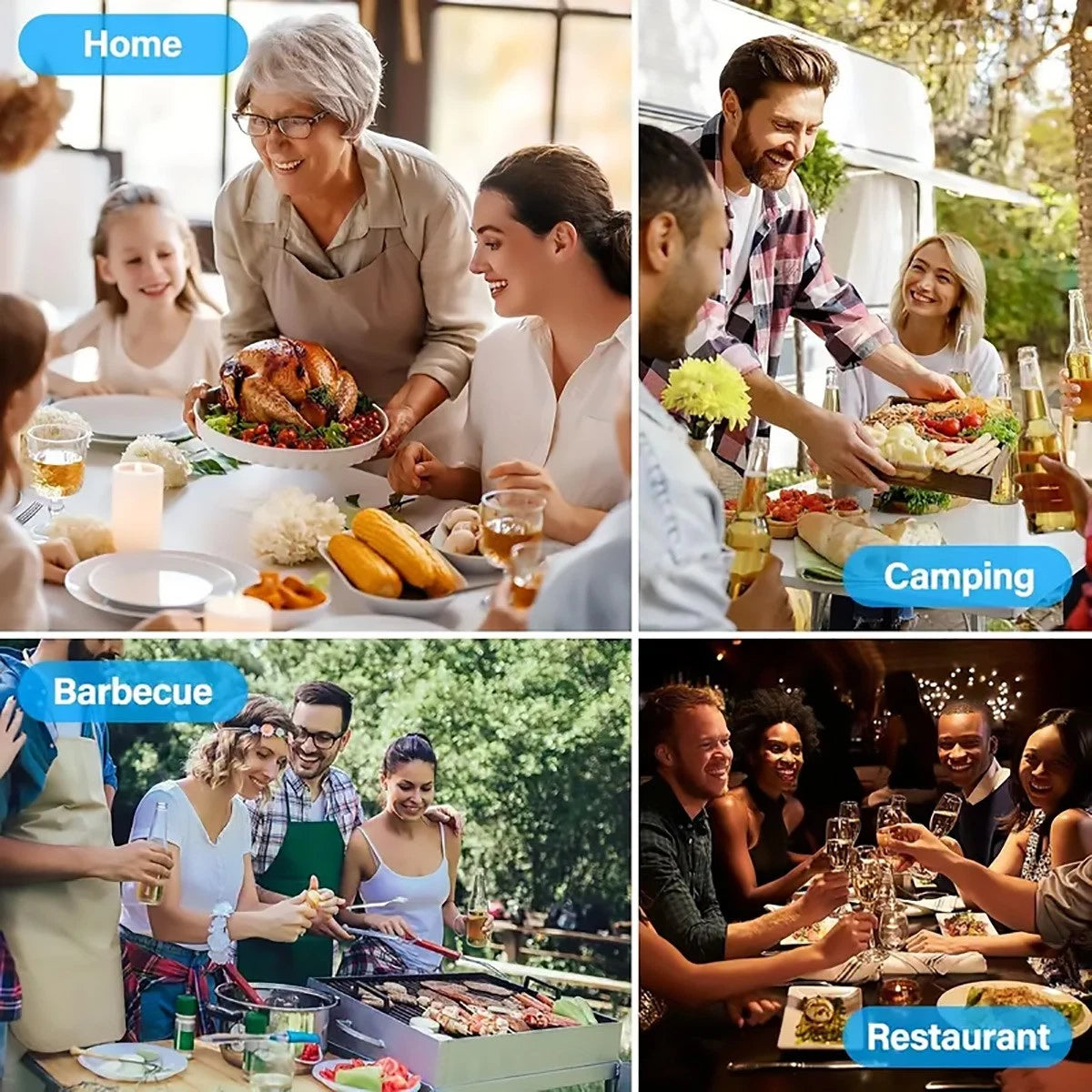 5 in 1 Stainless Steel Salt and Pepper Grinder Manual Spice Mill Kitchen Cooking