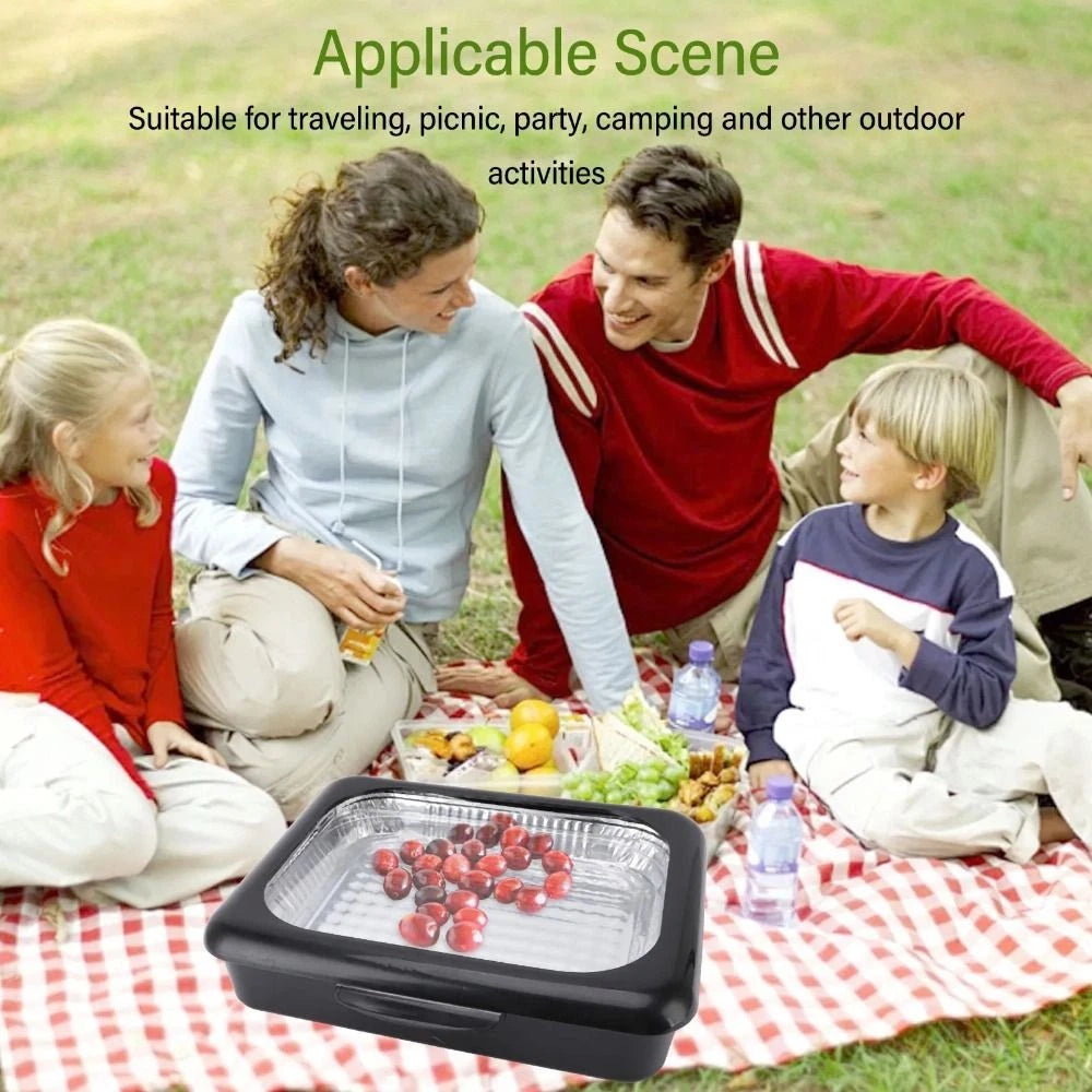 Plastic Foil Pan Carrier Stackable Portable Foil Pans Holder For Home Outdoor