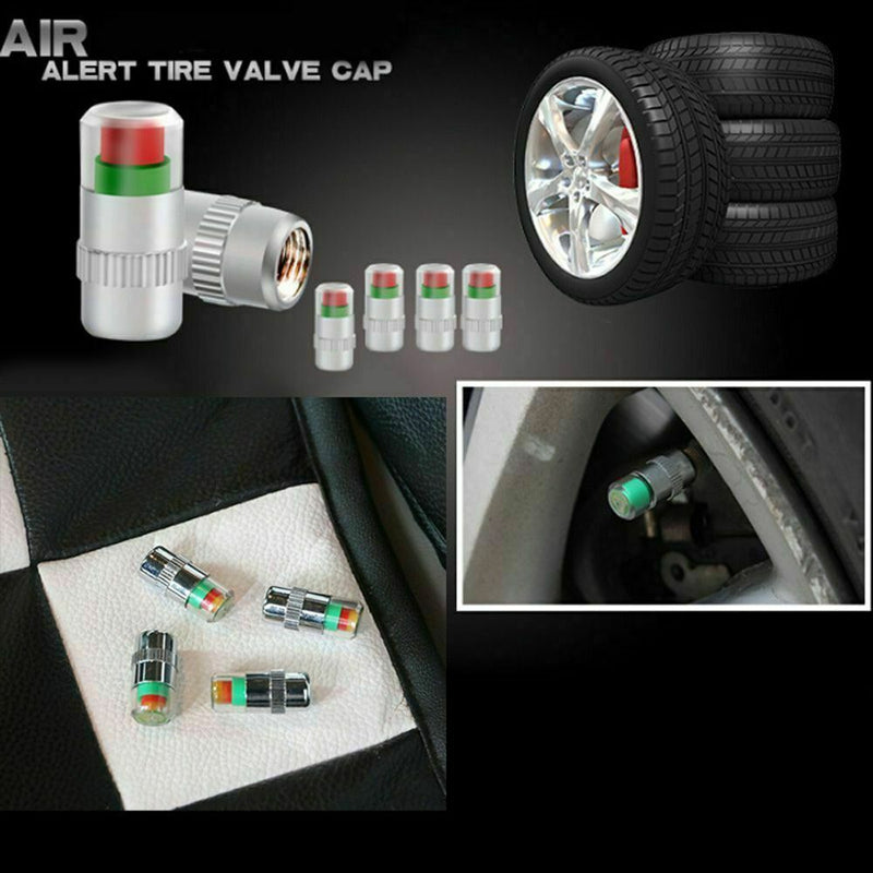4PCS Car Tyre Stem Valve Caps Anti-theft Cover Wheel Pressure Tire Air Sensor