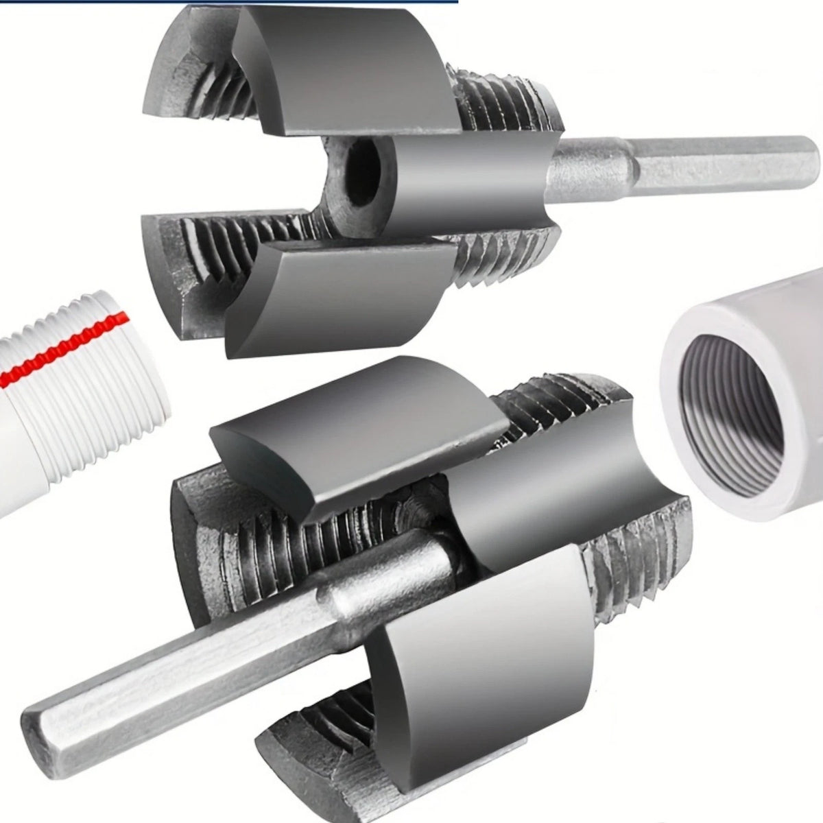 6 Point Integrated Internal External Pipe Threading Tool PVC Pipe Thread Cutting