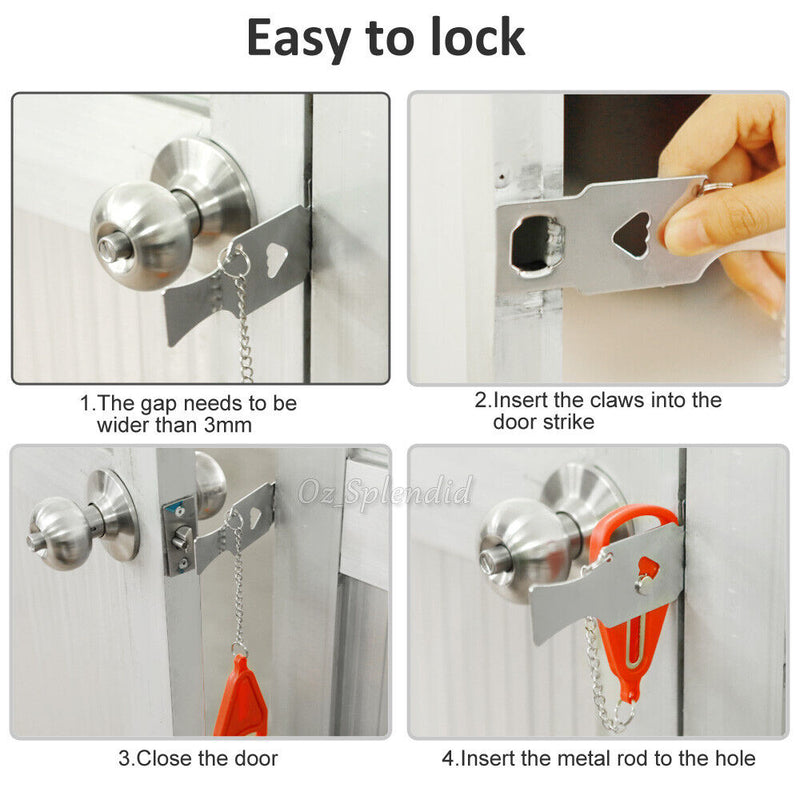 Portable Door Lock Travel Addalock Hotel Home Safe Lock For Safety Security
