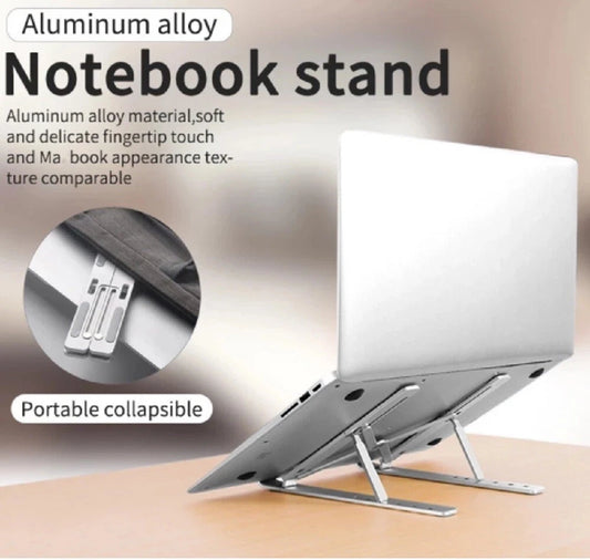 Adjustable Aluminum Laptop Stand – Ergonomic Desk Riser Holder
