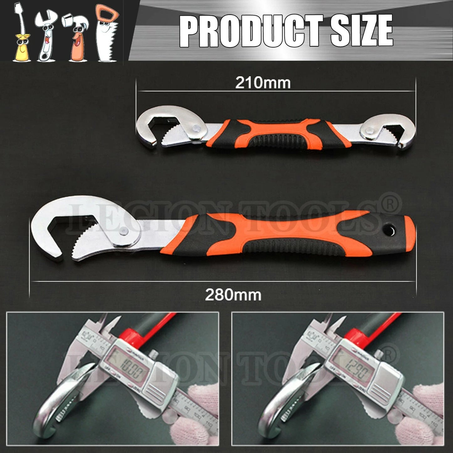 Universal Wrench Quick Snap and Grip Adjustable Spanner Multi-function Set