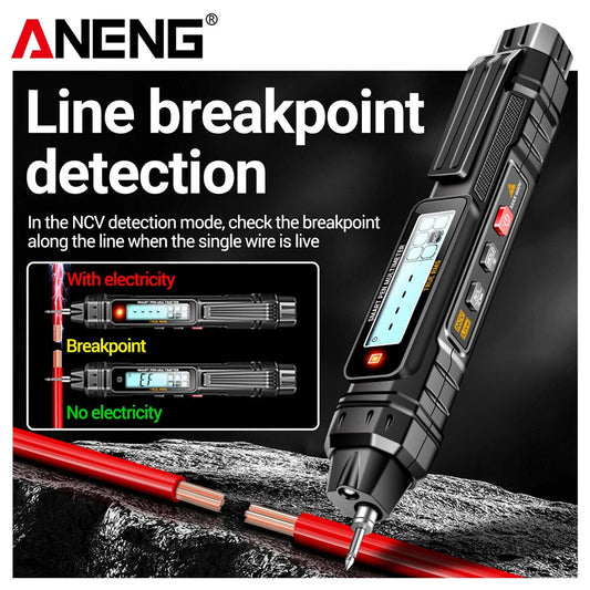 Handheld Digital Multimeter Pen Type Meter DC AC Voltage Continuity Tester Tool