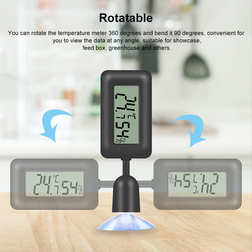 Thermometer Adjustable Hygrometer Suction Cup Indoor Temperature Humidity Meter