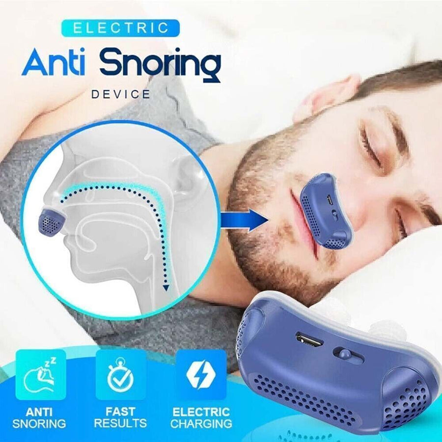 Snore Less Device Anti Snoring Device Mini Electric CPAP Noise Sleep Apnea Stop Snore Ai