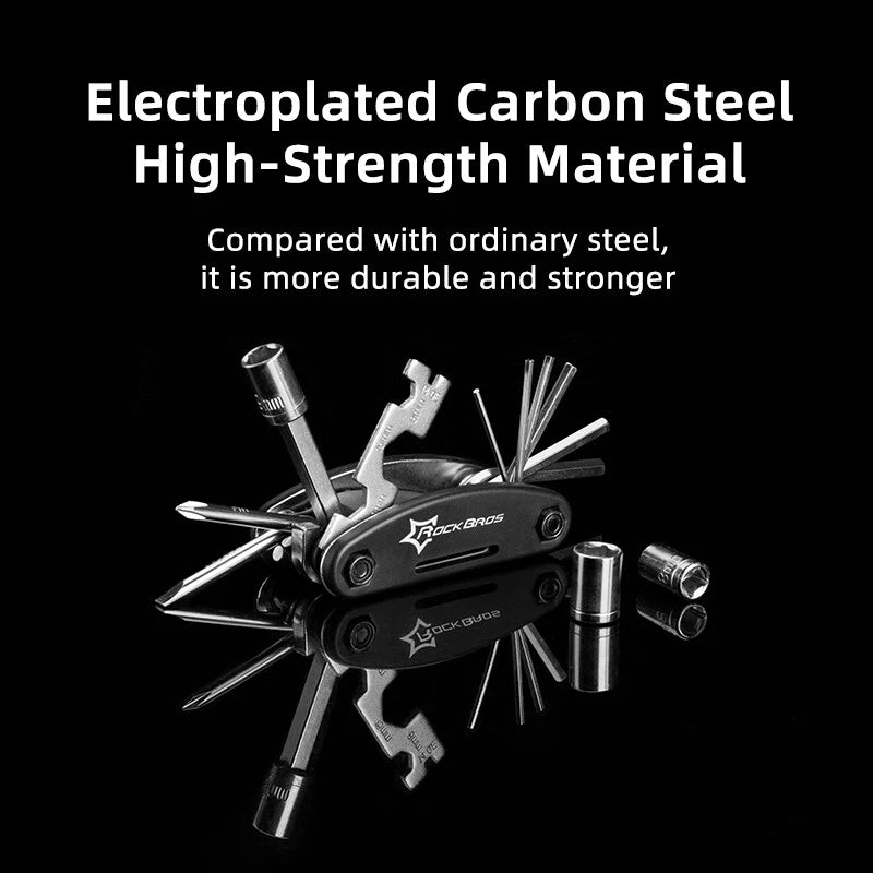 Bike Repair Tool Kit 16In1 MTB Portable Multi-tools Puncture Fix Patch