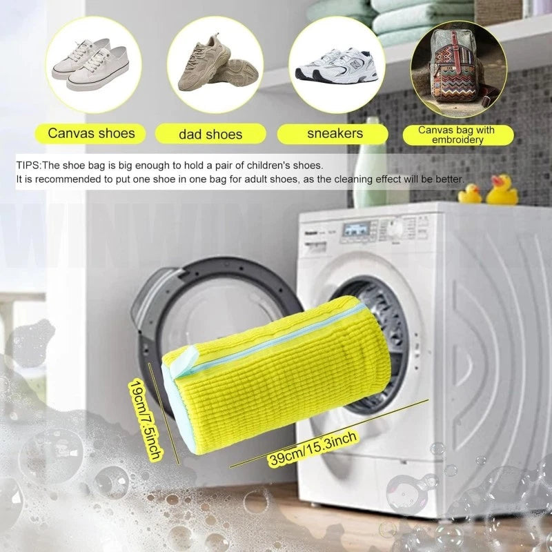 2PCS Shoe Laundry Bag Shoes Washing Machine Bag For All Shoe Types Cleaning