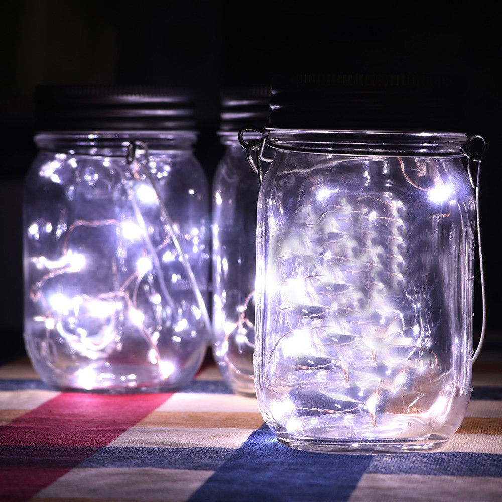 CLEARANCE- Fairy Light Solar String for Mason Jar Insert Color Changing Garden (Mason Jar Included)
