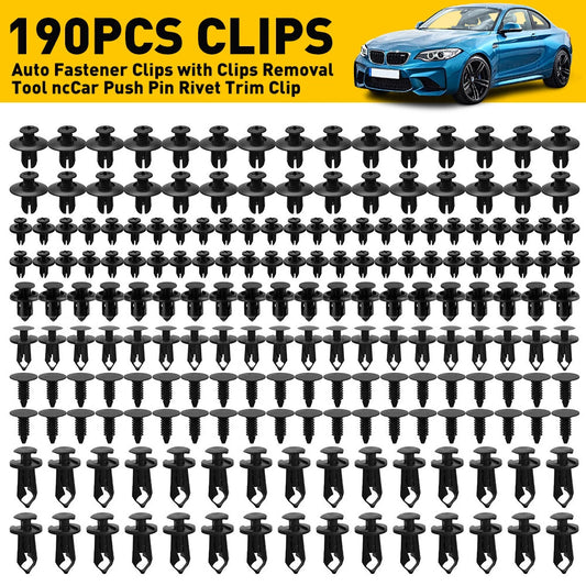 190x Set Of U Nuts - Bolt Speed Clips Panel Trim Automotive Nut Screws Fastener