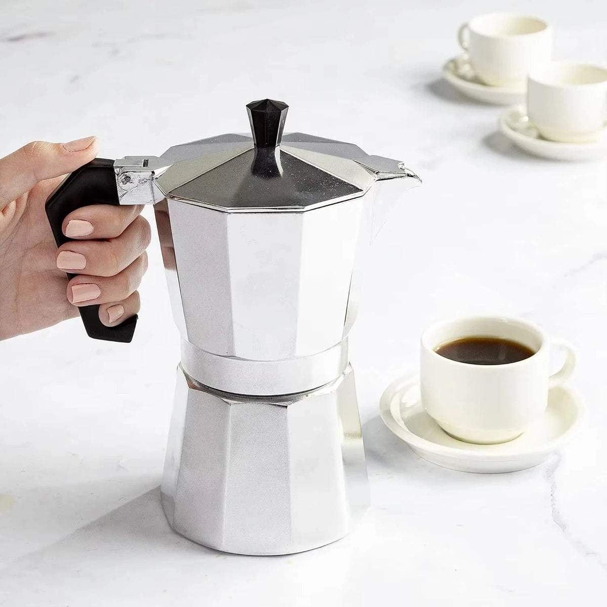 150ML Stove Top Italian Coffee Maker Moka Pot Espresso Latte Percolator