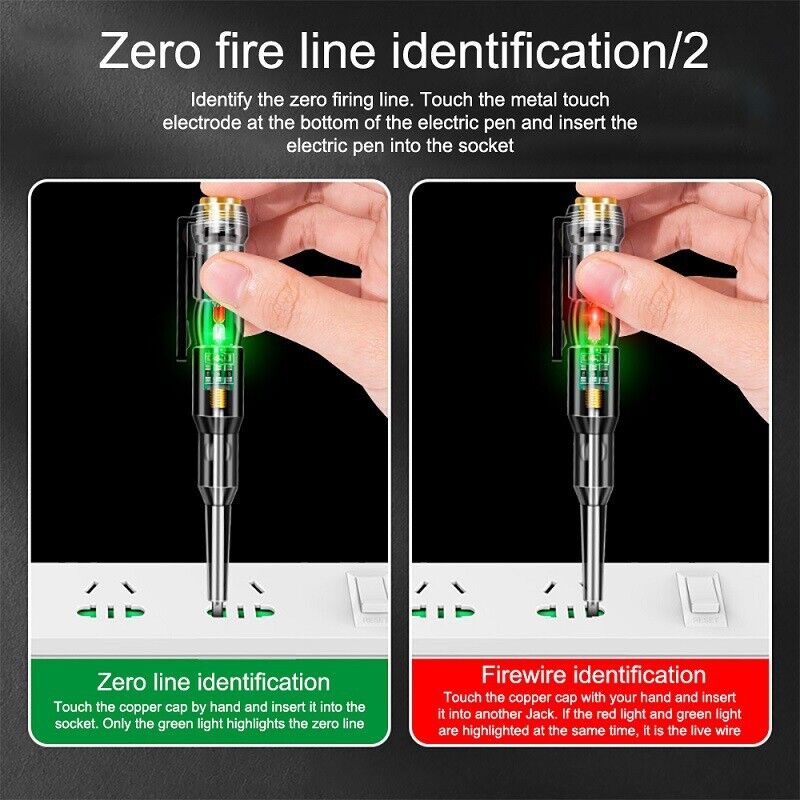 LED Circuit Tester Pen Screwdriver Voltage Detector Pen Electrical Test