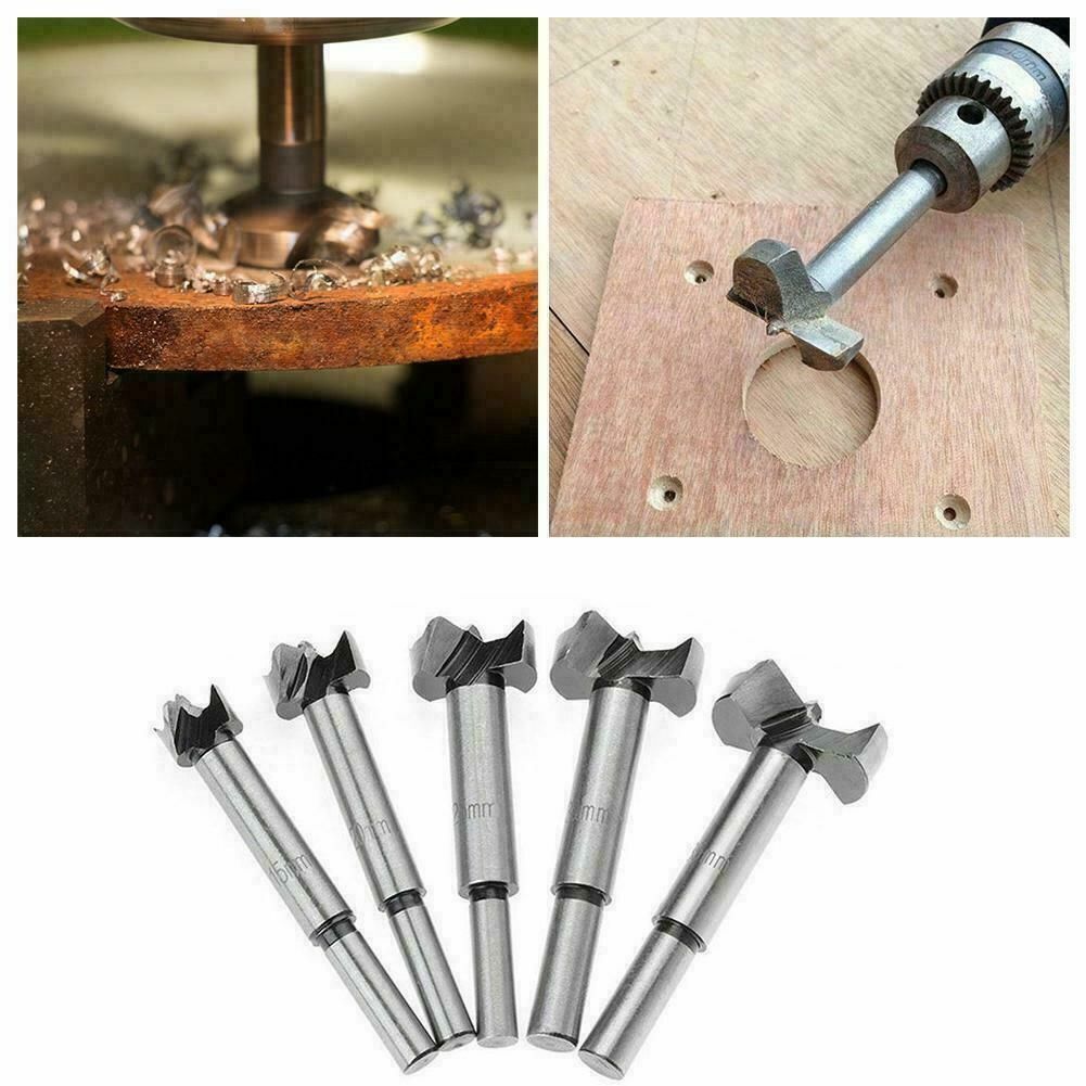 5pcs Forstner Woodworking Drill Bit Set 15-35mm Boring Hole Saw Cutter