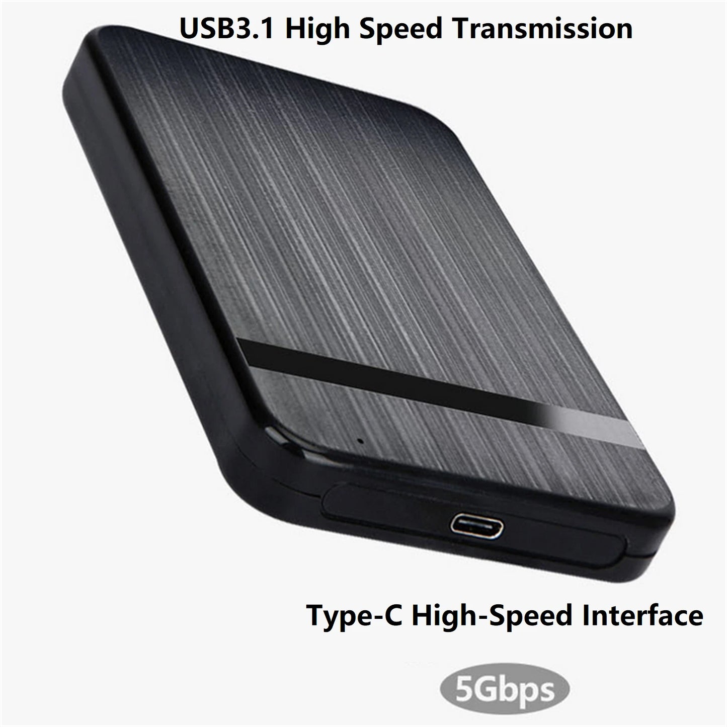 USB C Enclosure 2.5" USB 3.1 Type C SATA SSD External Hard Disk Case