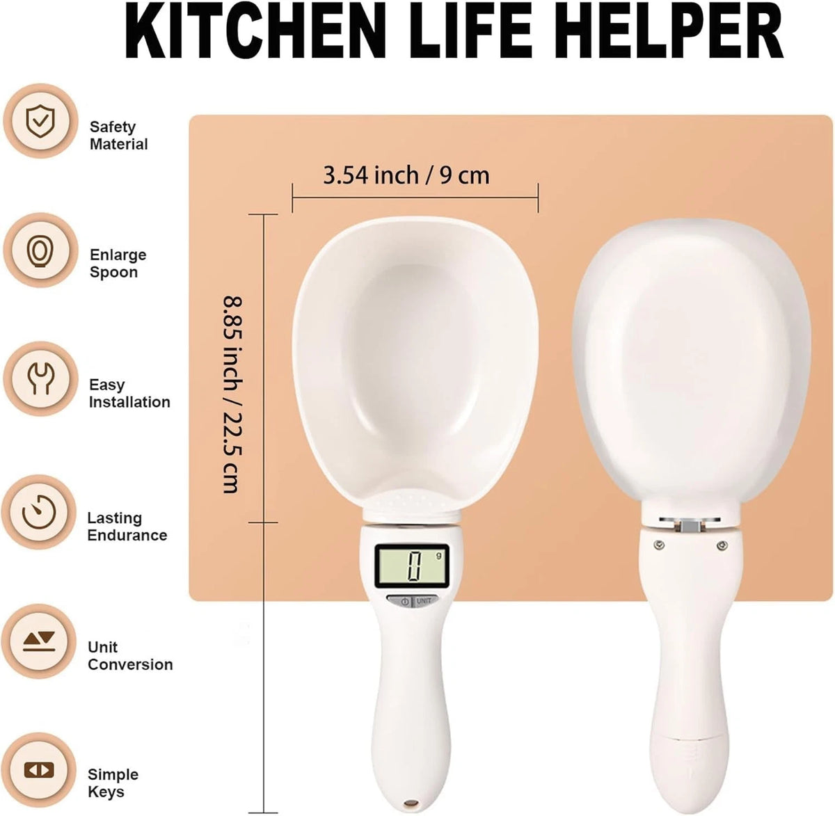 Digital Measuring Spoon, Electronic Measuring Spoon Scale (Cooking/Baking/Pets)