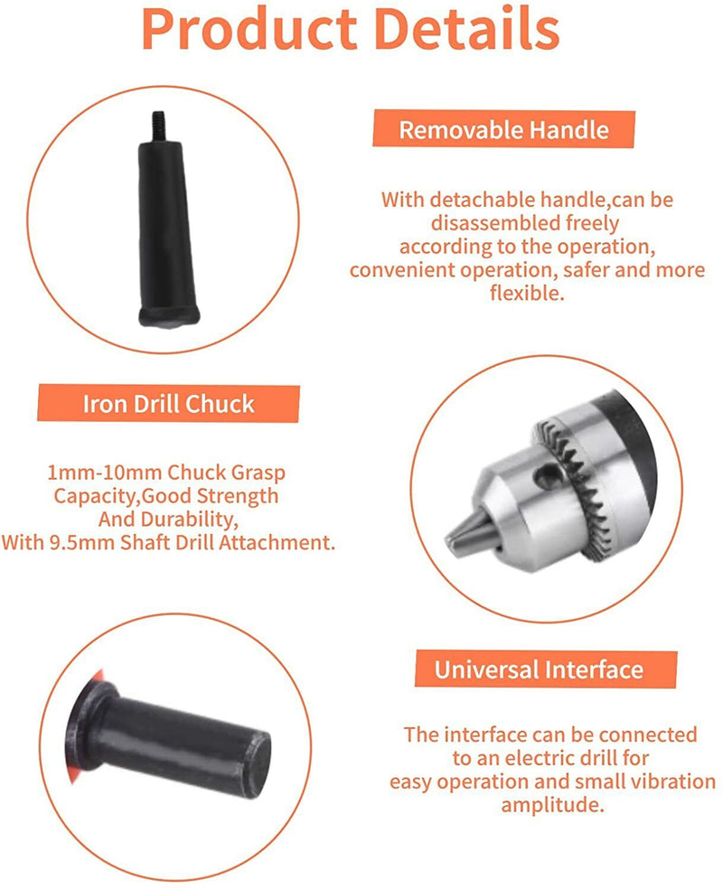 90° Degree Right Angle Drill Attachment 1/4" Drive Adapter With Chuck Key