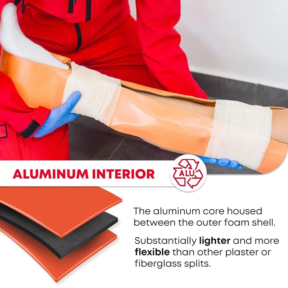First Aid Universal Aluminum Splint Roll Medical Survival Polymer for Fixture 46cm x 11.5cm