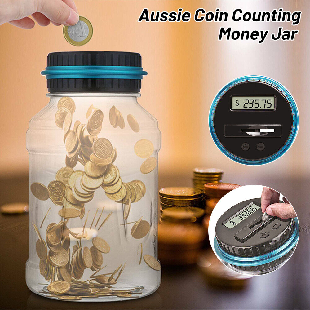 LCD Digital Counting Coin Money Saving Box