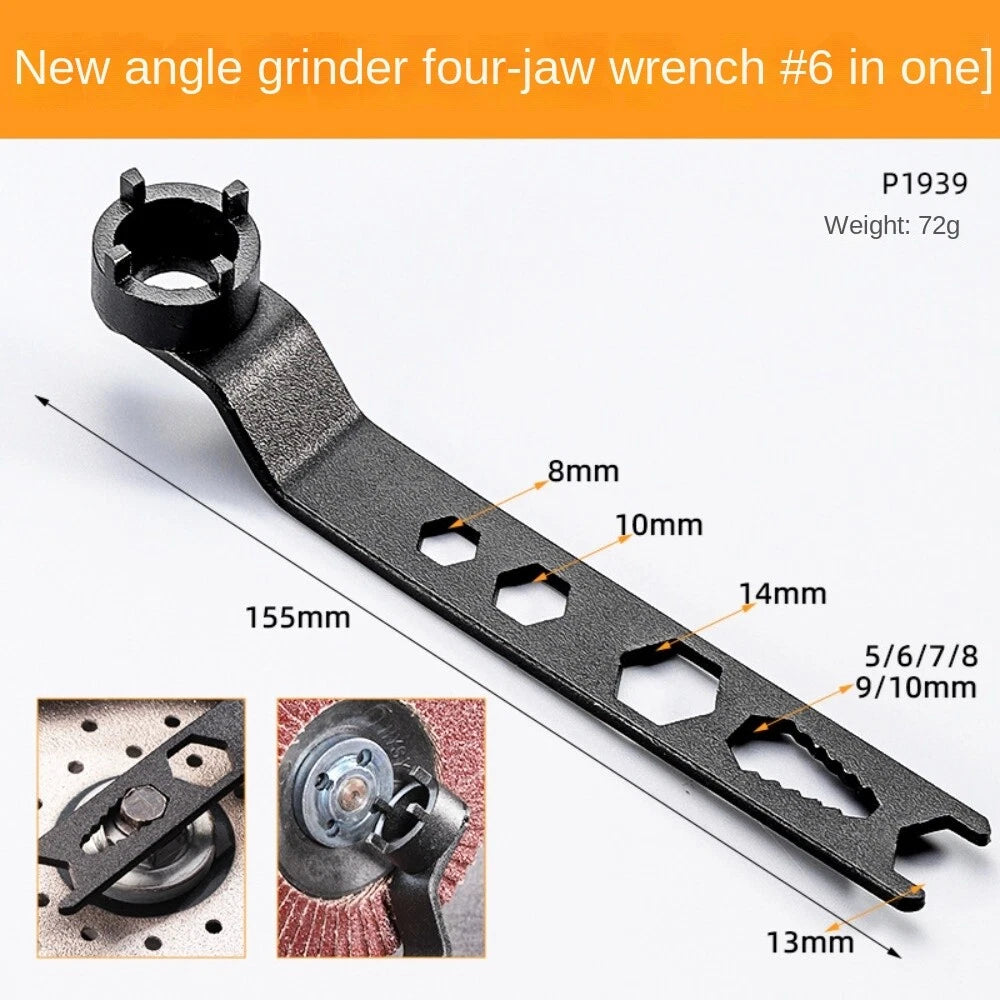 Thickened Angle Grinder Four-claw Wrench Machine Accessories