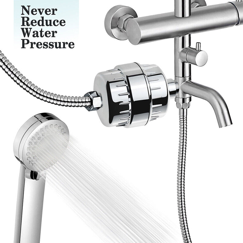 15 Stages Shower Head Filter Bath Hard Water Filter KDF Remove Chlorine Odors