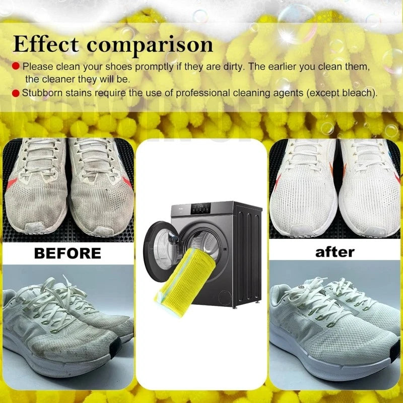 2PCS Shoe Laundry Bag Shoes Washing Machine Bag For All Shoe Types Cleaning