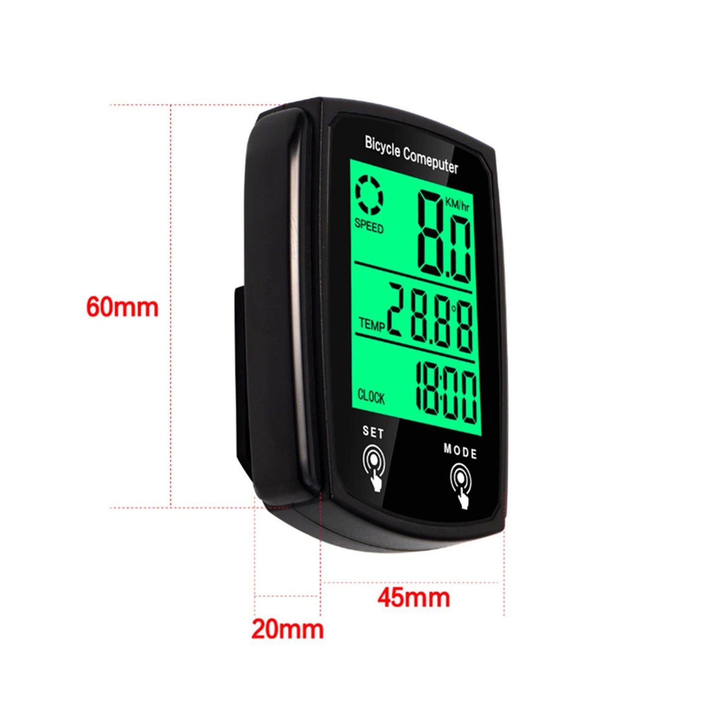 Wireless Cycling Bike Bicycle LCD Cycle Speedometer Computer Odometer Waterproof