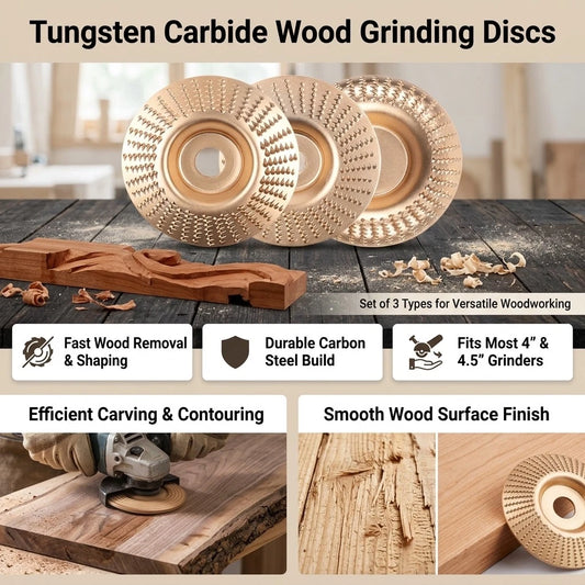 3pcs 100MM Woodworking Grinding Wheel for Angle Grinder Polishing Tool Knife