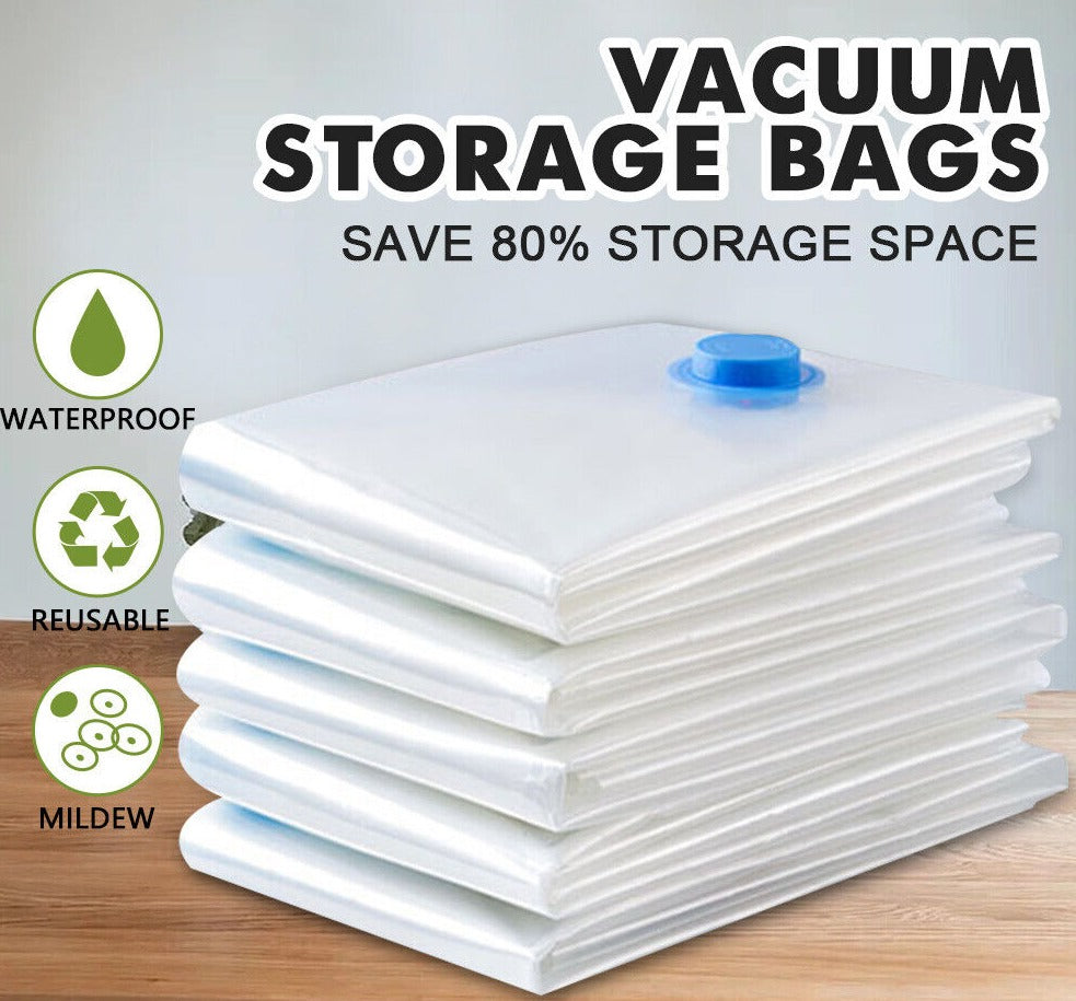 5PC Vacuum Storage Bags Space Saver Seal Compressing Medium Large for ...