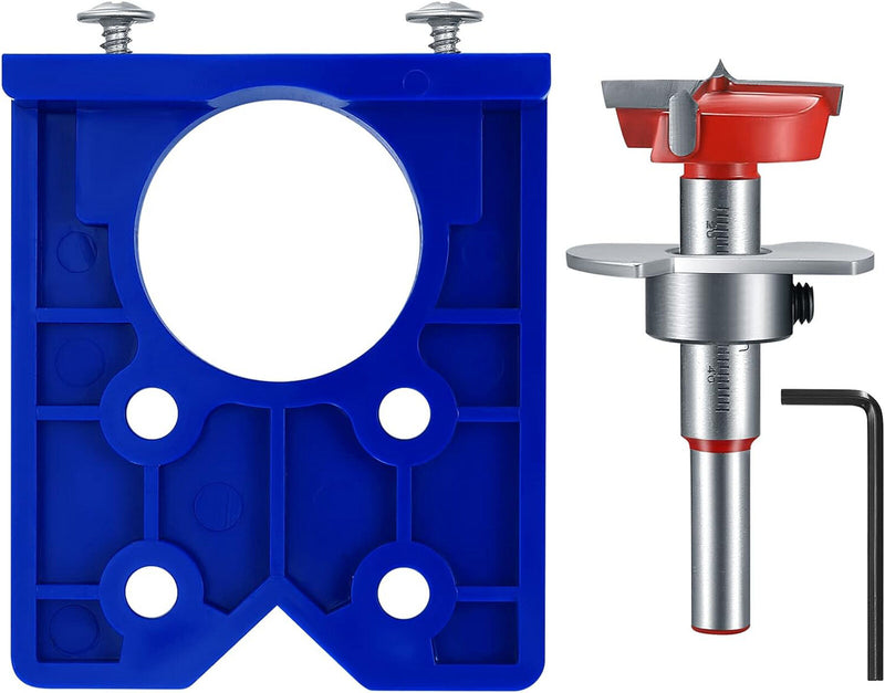 35mm Concealed Hinge Hole Jig Kitchen Cabinet Doors With Drill Bit Tool Set