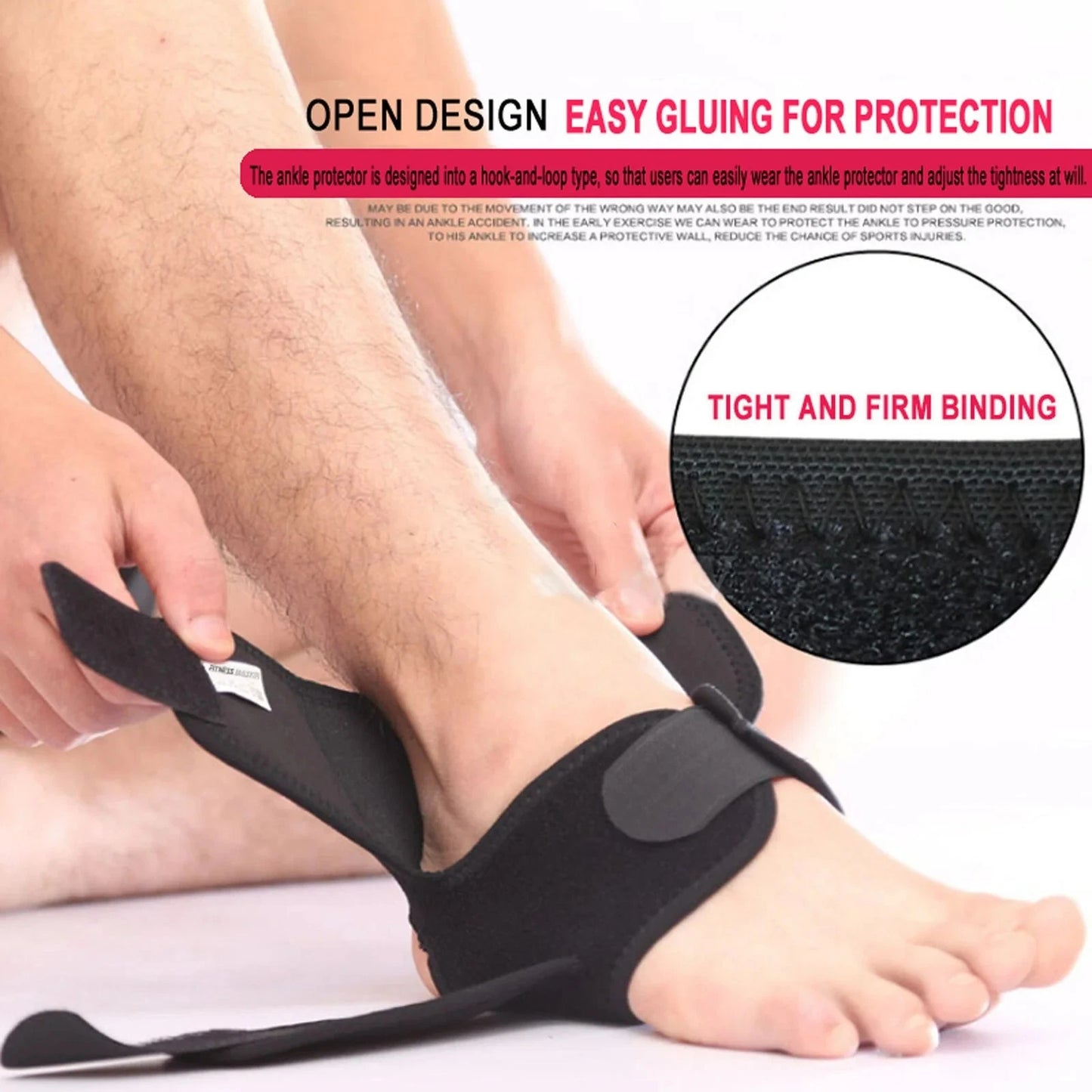 2PCS Ankle Compression Brace Support Sleeve Foot Wrap Pain Relief Sports Protection